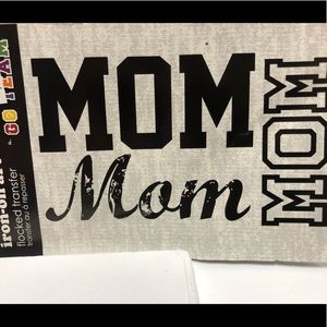 Iron on patches athletic style “MOM”